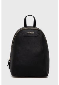 TwinSet - Twinset Plecak damski kolor czarny mały gładki. Kolor: czarny. Wzór: gładki