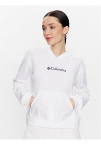 columbia - Columbia Bluza Logo 2032871 Biały Regular Fit. Kolor: biały. Materiał: bawełna #1