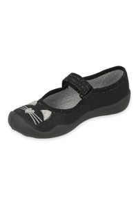 Befado obuwie dziecięce 114X450 czarne. Kolor: czarny. Materiał: tkanina, bawełna #2