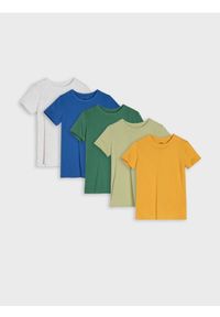 Sinsay - Bawełniana koszulka 5 pack - szary. Kolor: szary. Materiał: bawełna