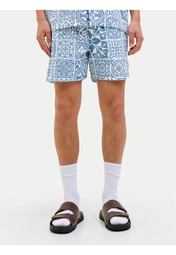 Jack & Jones - Jack&Jones Szorty kąpielowe Maui 12277730 Błękitny Regular Fit. Kolor: niebieski. Materiał: syntetyk