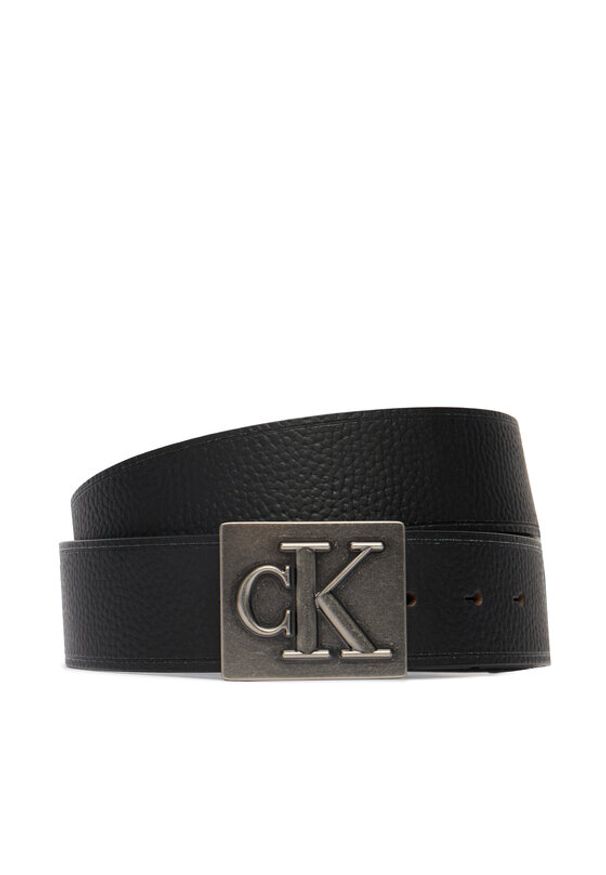 Calvin Klein Pasek Męski LV04D7111G Czarny. Kolor: czarny. Materiał: skóra
