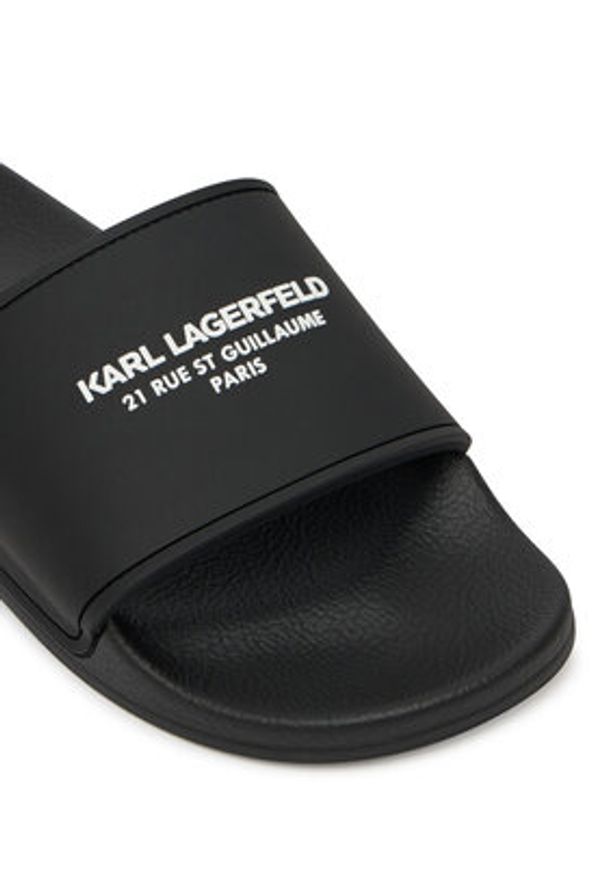Karl Lagerfeld - KARL LAGERFELD Klapki Kondo Rsg KL70008A Czarny. Kolor: czarny. Materiał: syntetyk