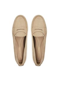 TOMMY HILFIGER - Tommy Hilfiger Mokasyny Th Suede Driver Loafer FW0FW08563 Beżowy. Kolor: beżowy #6