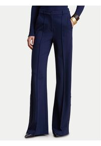 Lauren Ralph Lauren - LAUREN RALPH LAUREN Spodnie materiałowe 200P09084001 Granatowy Wide Leg. Kolor: niebieski. Materiał: wiskoza #1