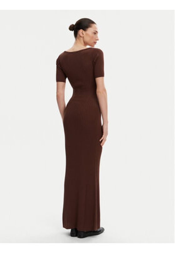 Herskind Sukienka dzianinowa Toffee 5536106 Brązowy Regular Fit. Kolor: brązowy. Materiał: syntetyk