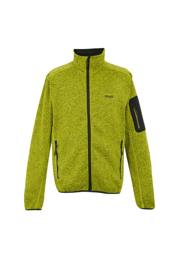 Regatta - Bluza Polarowa Męska Melanżowy Pełen Suwak Newhill. Kolor: zielony, żółty, wielokolorowy. Materiał: polar. Wzór: melanż. Sezon: zima