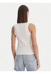 Calvin Klein Jeans Top LV047E200G Biały Slim Fit. Kolor: biały. Materiał: bawełna #4