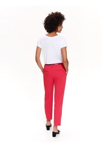 TOP SECRET - Eleganckie spodnie z kantem. Kolor: różowy. Sezon: zima. Styl: elegancki #3