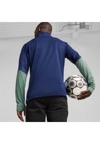 Bluza Puma Individual Winterized Top, Mężczyźni. Kolor: niebieski. Materiał: poliester, materiał