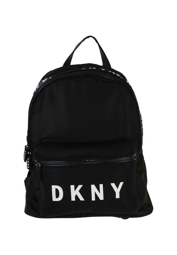 DKNY - Dkny - Plecak dziecięcy. Kolor: czarny. Materiał: poliester, materiał. Wzór: nadruk