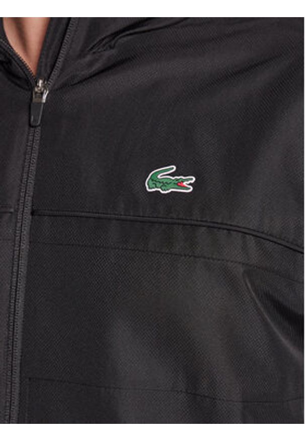 Lacoste Dres WH2661 Czarny Regular Fit. Kolor: czarny. Materiał: syntetyk