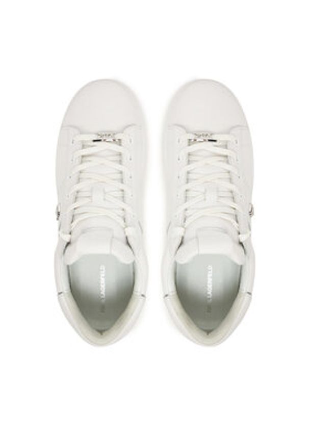 Karl Lagerfeld - KARL LAGERFELD Sneakersy KL52534A Biały. Kolor: biały. Materiał: skóra