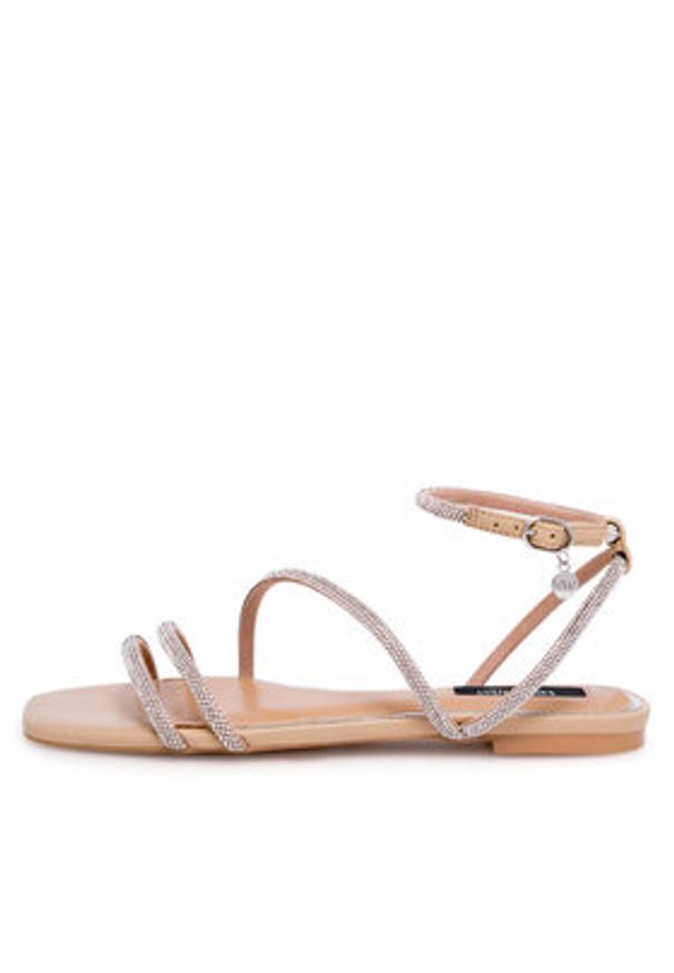 Nine West Sandały WFA2766-1 Beżowy. Kolor: beżowy. Materiał: syntetyk