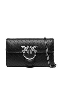 Pinko - PINKO Torebka Love One Wallet Light AI 25-26 PLTT 105344 A2JC Czarny. Kolor: czarny. Materiał: skórzane