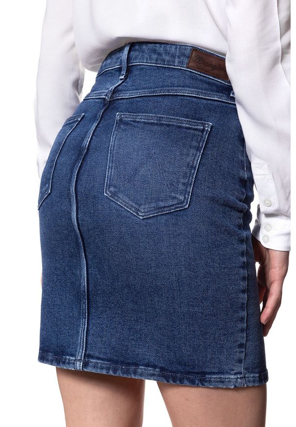 Wrangler - SPÓDNICA JEANSOWA WRANGLER MIDI PENCIL SKIRT SHADOW DANCES W2347096I. Materiał: jeans