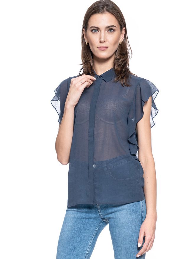 Mustang - KOSZULA DAMSKA MUSTANG Ellen Blouse BLUE NIGHTS 1009455 4085