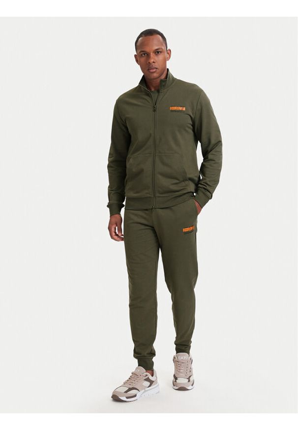 EA7 Emporio Armani Dres 7M002424 AF13512 U7014 Zielony Slim Fit. Kolor: zielony. Materiał: bawełna