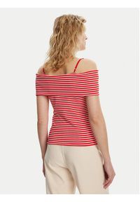 Morgan Bluzka 241-DROPEZ Czerwony Slim Fit. Kolor: czerwony. Materiał: syntetyk #5