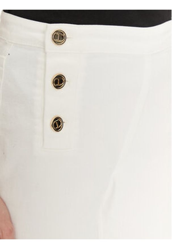 TwinSet - TWINSET Jeansy 251TP2590 Écru Wide Leg