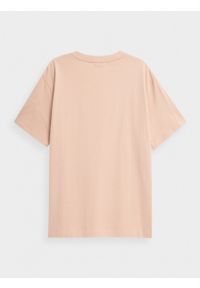 outhorn - T-shirt oversize z nadrukiem męski - beżowy. Okazja: na co dzień. Kolor: beżowy. Materiał: dzianina, bawełna. Wzór: nadruk. Styl: casual #5