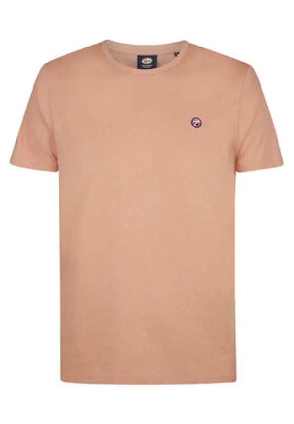 Petrol Industries T-Shirt M-ROS-TSR002 Beżowy Regular Fit. Kolor: beżowy. Materiał: bawełna