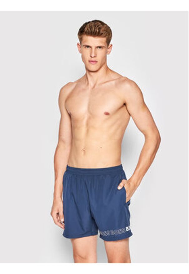 BOSS - Boss Szorty kąpielowe Dolphin 50469590 Granatowy Regular Fit. Kolor: niebieski. Materiał: syntetyk