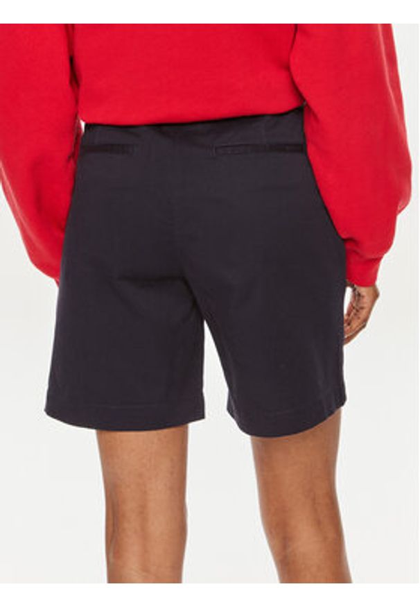 GANT - Gant Szorty materiałowe Chino 4020078 Granatowy Slim Fit. Kolor: niebieski. Materiał: bawełna