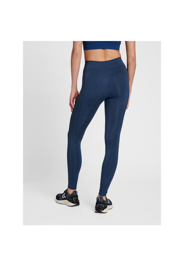 Damskie legginsy mid-rise Hummel Shaping. Kolor: niebieski. Materiał: materiał, dzianina. Sport: joga i pilates