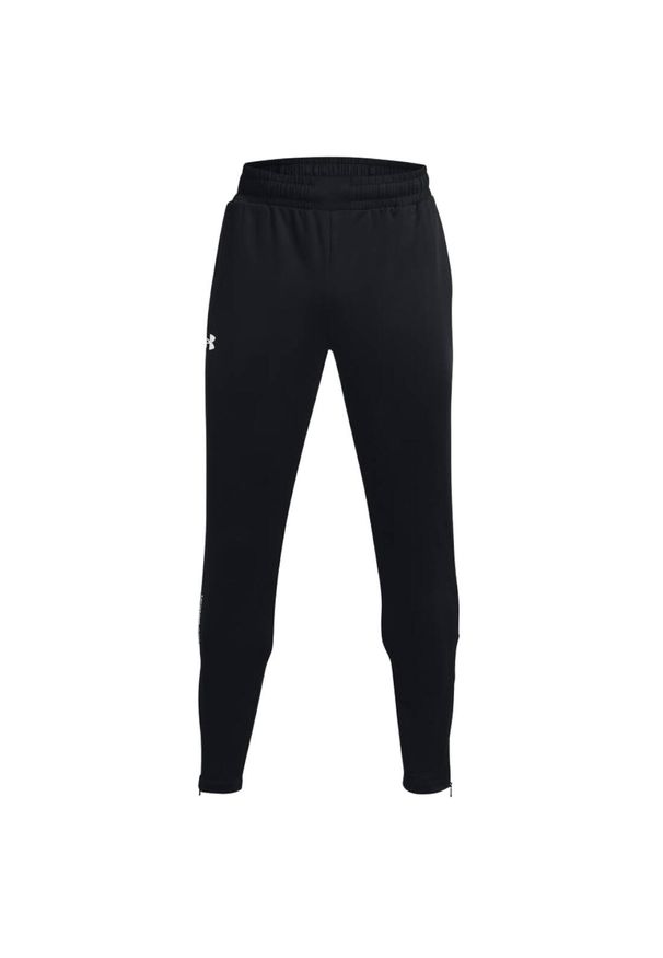 Spodnie sportowe męskie Under Armour Terry. Kolor: czarny. Materiał: dresówka, materiał, syntetyk