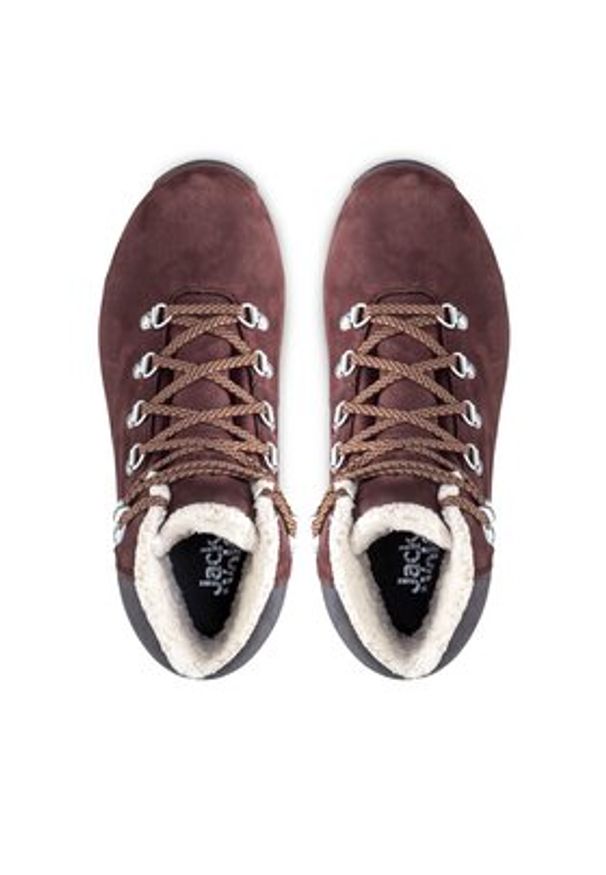 Jack Wolfskin Trekkingi Thunder Bay Texapore Mid W 4053681 Bordowy. Kolor: czerwony. Materiał: nubuk, skóra