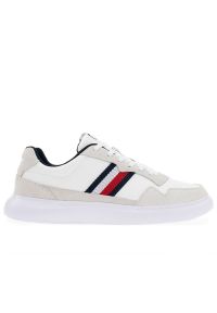 TOMMY HILFIGER - Buty Tommy Hilfiger Lightweight Leather FM0FM04427-YBS - beżowe. Okazja: na co dzień. Kolor: beżowy. Materiał: skóra, poliester, materiał. Szerokość cholewki: normalna