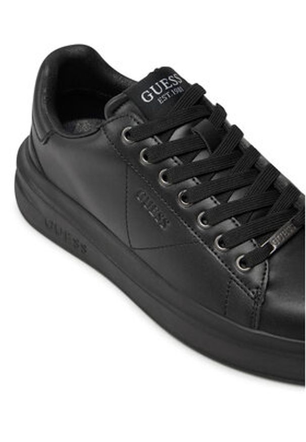 Guess Sneakersy Elbina FLFELB LEA12 Czarny. Kolor: czarny. Materiał: skóra