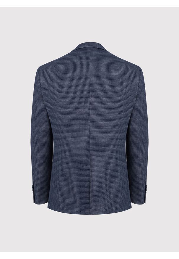 Pako Lorente - PAKO LORENTE - Casualowa marynarka męska w kolorze granatowym. Okazja: na co dzień. Kolor: niebieski. Materiał: bawełna, poliester, elastan. Styl: casual