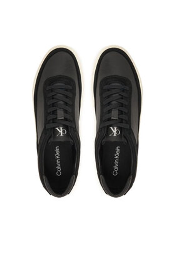 Calvin Klein Sneakersy Basket Cupsole Laceup Lth-Nu YM0YM01354 Czarny. Kolor: czarny. Materiał: zamsz, skóra