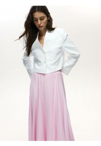 Reserved - Spódnica z lyocellem - pastelowy róż. Kolor: różowy. Materiał: tkanina #1