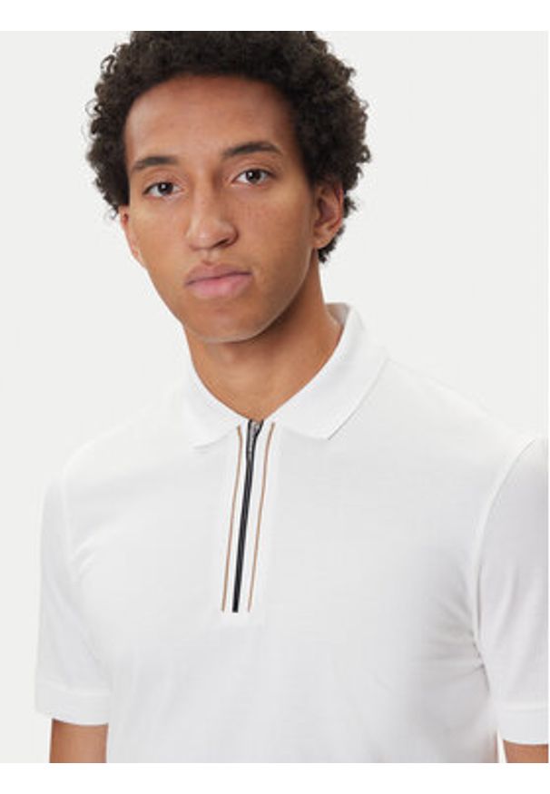 BOSS Polo H-Paras 65 50543880 Biały Regular Fit. Typ kołnierza: polo. Kolor: biały. Materiał: bawełna