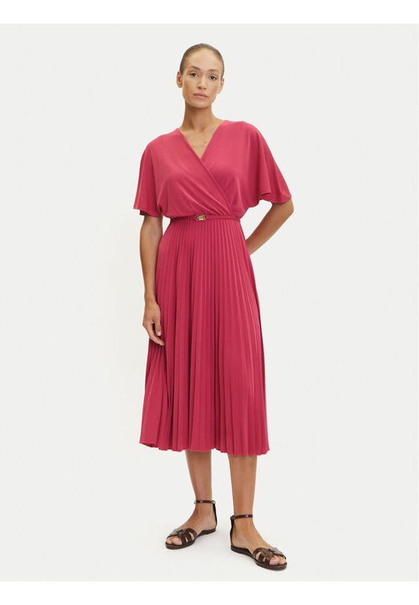 Tatuum Sukienka koktajlowa Galija T2507.214 Różowy Regular Fit. Kolor: różowy. Materiał: syntetyk. Styl: wizytowy