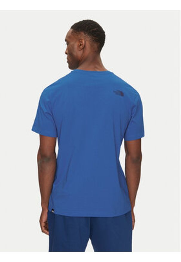 The North Face T-Shirt Easy NF0A8A6C Niebieski Regular Fit. Kolor: niebieski. Materiał: syntetyk, bawełna