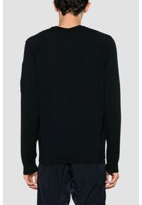 C.P. Company - C.P. COMPANY Czarny męski cienki sweter Crew Neck. Kolor: czarny #4