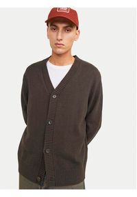 Jack & Jones - Jack&Jones Kardigan Frederiksberg 12262048 Brązowy Regular Fit. Kolor: brązowy. Materiał: bawełna, syntetyk #6
