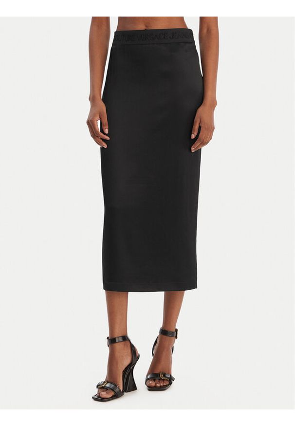 Versace Jeans Couture Spódnica maxi 80HAE806 N0640 Czarny Regular Fit. Kolor: czarny. Materiał: wiskoza