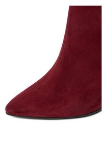 Eva Minge Botki EO-ELAINA-E123-02B Bordowy. Kolor: czerwony. Materiał: skóra, zamsz #5
