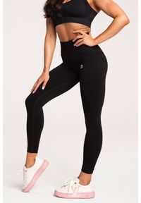 GYM GLAMOUR - Legginsy fitness damskie Gym Glamour basic. Kolor: czarny. Sport: fitness