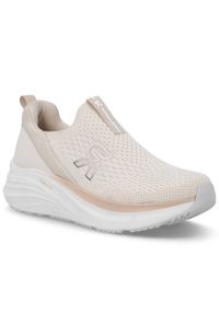 Półbuty sportowe wsuwane beżowe Rieker W4100-60. Zapięcie: bez zapięcia. Kolor: beżowy. Materiał: tkanina #1