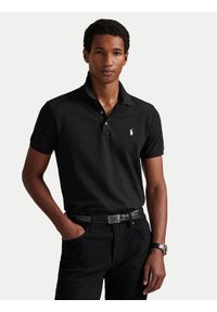 Polo Ralph Lauren Polo 710941439040 Czarny Custom Slim Fit. Typ kołnierza: polo. Kolor: czarny. Materiał: bawełna #1
