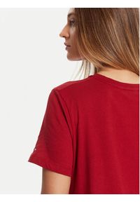 TOMMY HILFIGER - Tommy Hilfiger T-Shirt WW0WW40276 Czerwony Regular Fit. Kolor: czerwony. Materiał: bawełna #5