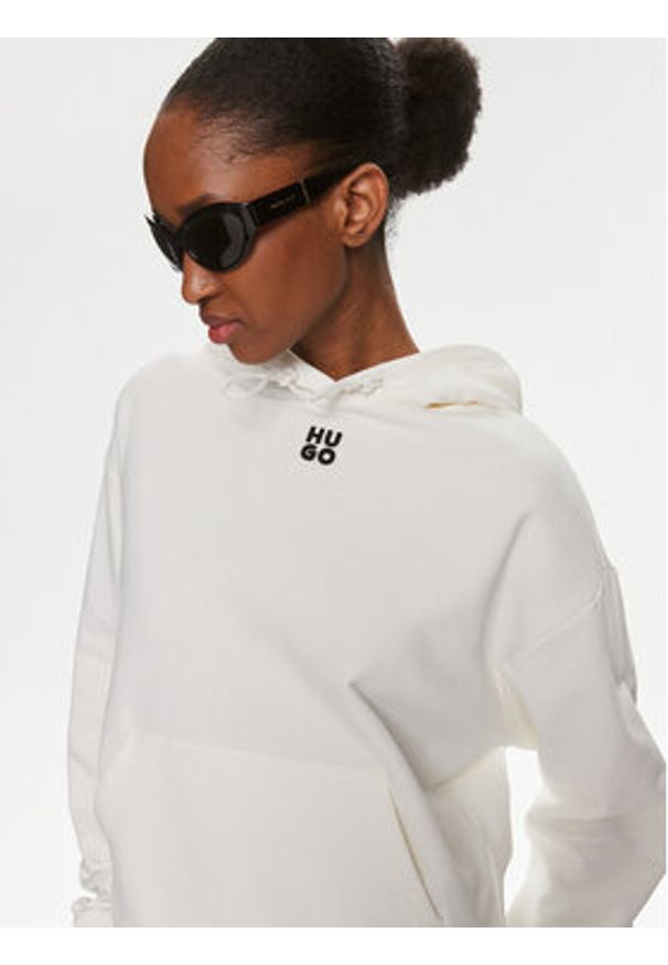 Hugo Bluza Delfinia 50522423 Écru Regular Fit. Materiał: bawełna