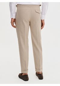 Pako Lorente - PAKO LORENTE - Spodnie męskie w prążek z lnem. Okazja: na co dzień. Materiał: len. Wzór: prążki. Sezon: lato. Styl: casual #6