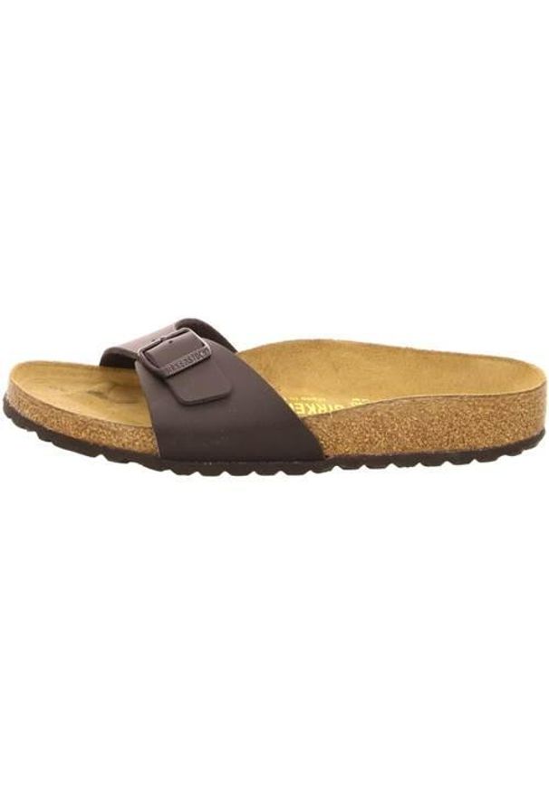 Klapki Birkenstock Madrid Dorosłych. Zapięcie: bez zapięcia. Kolor: czarny. Materiał: syntetyk, materiał. Szerokość cholewki: normalna. Sport: turystyka piesza